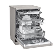LG TrueSteam™ QuadWash™ DF325FPS Freestanding Dishwasher - Shiny Steel, DF325FPS