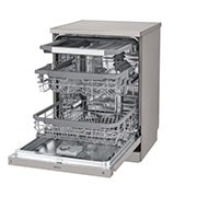 LG TrueSteam™ QuadWash™ DF325FPS Freestanding Dishwasher - Shiny Steel, DF325FPS