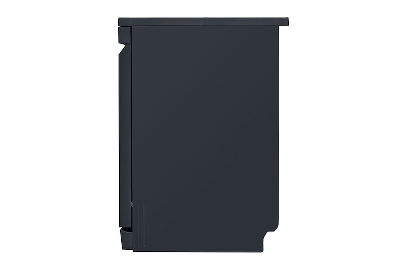 LG 60cm QuadWash™ Freestanding Dishwasher Matte Black TrueSteam™, DF455HMS