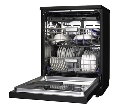 LG TrueSteam™ Direct Drive Dishwasher with SmartRack™ Technology (Black), D1454BF