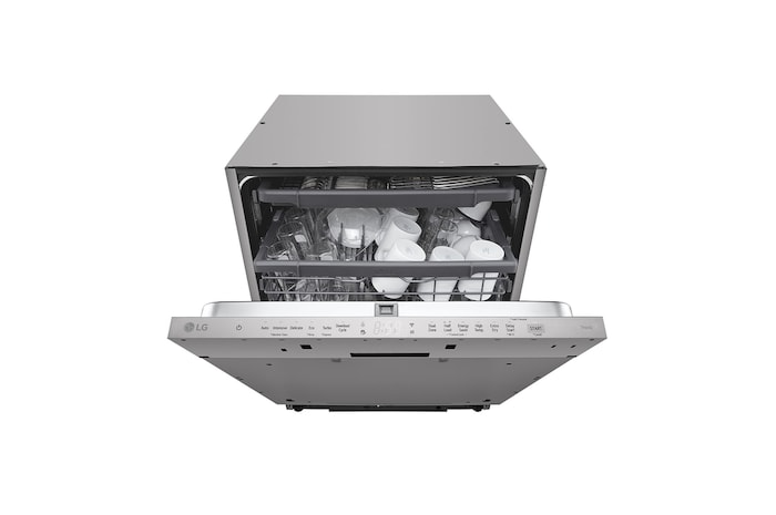 Front view of 14 Place Setting QuadWash™ Full Size Integrated Dishwasher (DB243TX)