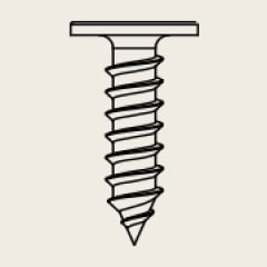 Wood screws illustration, 2 pieces.