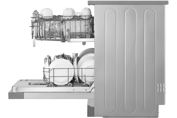 side view with empty door open