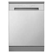 Front view of 13 Place Setting Full Size Freestanding Dishwasher Silver (DF030FL)