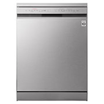 Front view of 14 Place Setting TrueSteam™ Full Size Freestanding Dishwasher Silver (DF243FVS)