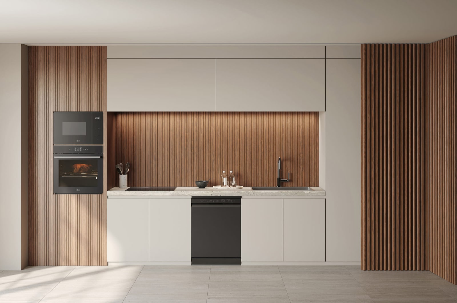 interior shot featuring lg dishwasher