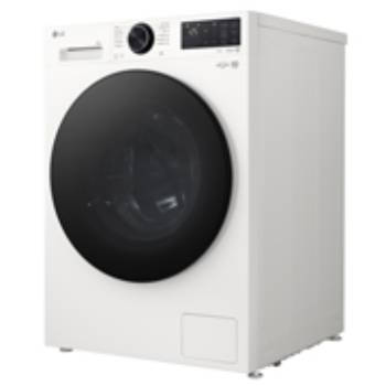 Left perspective view of of LG washer dryer combo