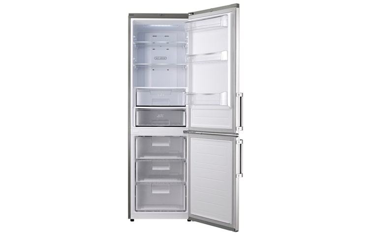 LG Fridge Freezer in Brushed Steel with Total no Frost cooling system., GB5237AVFW