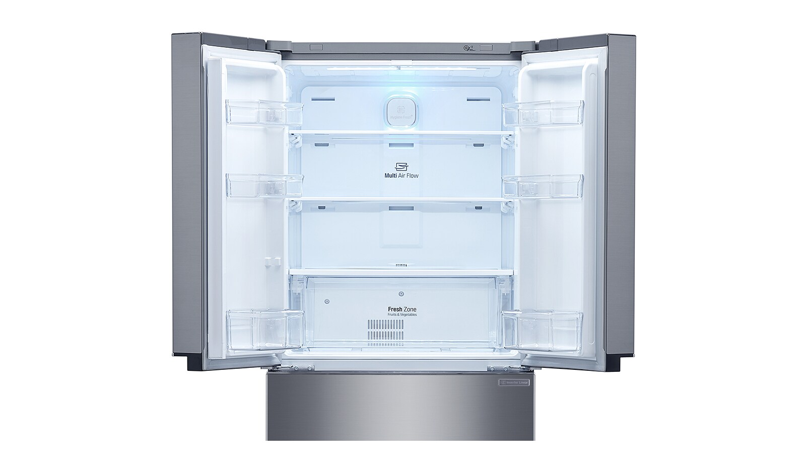 LG 5 Door Refrigerator with Total No Frost and Multidrawer Freezer, GB6140PZQV