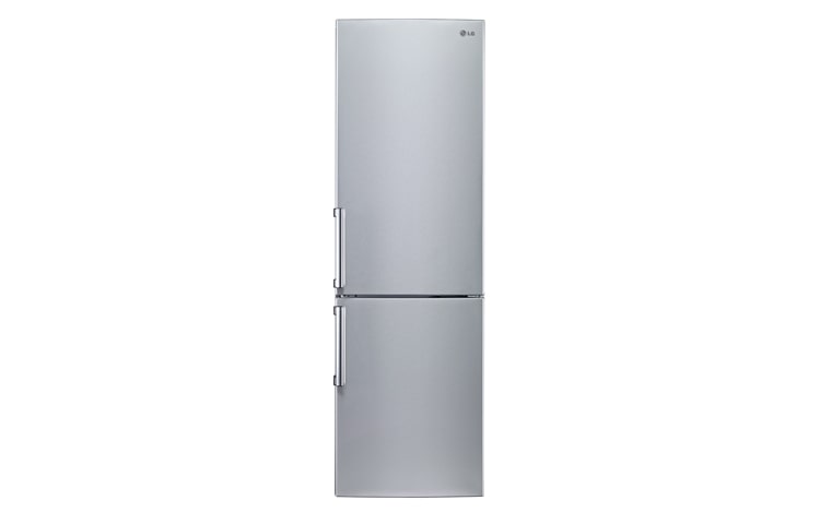 Front view of Freestanding Premium Steel Combi Fridge Freezer GBB539NSCPB