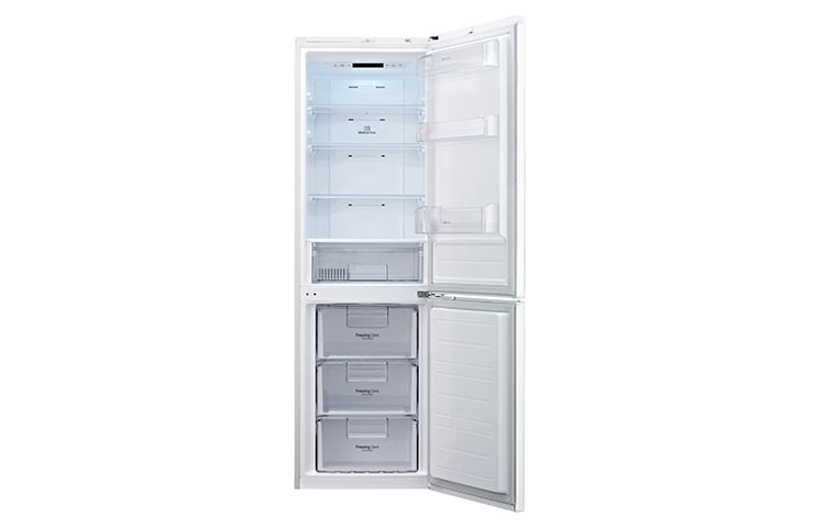 LG White Combi Fridge Freezer, GBB539SWCWS