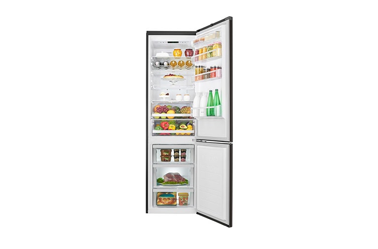 LG Fridge Freezer with Full Wine Rack and Total No Frost, GBB60BLGFS