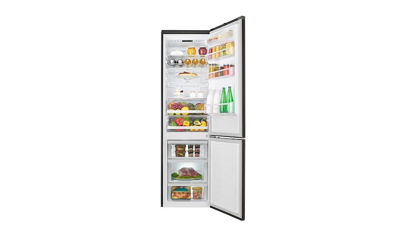 LG Fridge Freezer with Full Wine Rack and Total No Frost, GBB60BLGFS