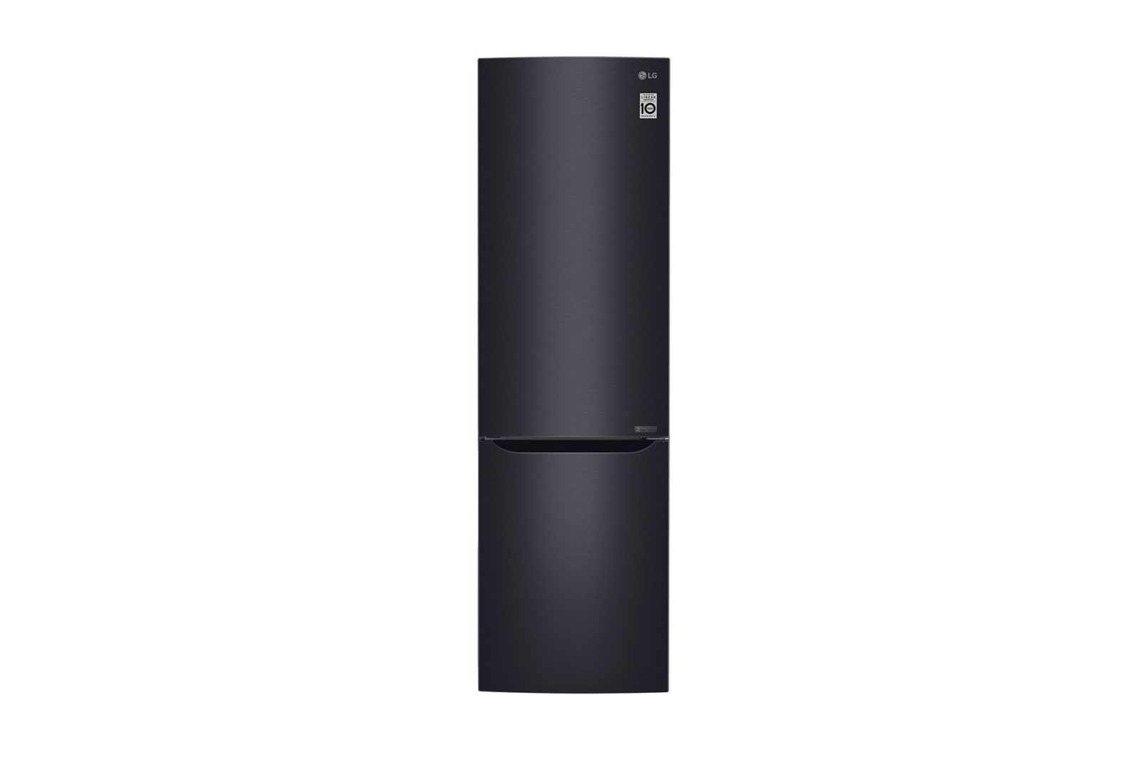Front view of LG  GBB60MCGFS  Smart 70/30  Fridge Freezer - Matte Black GBB60MCGFS
