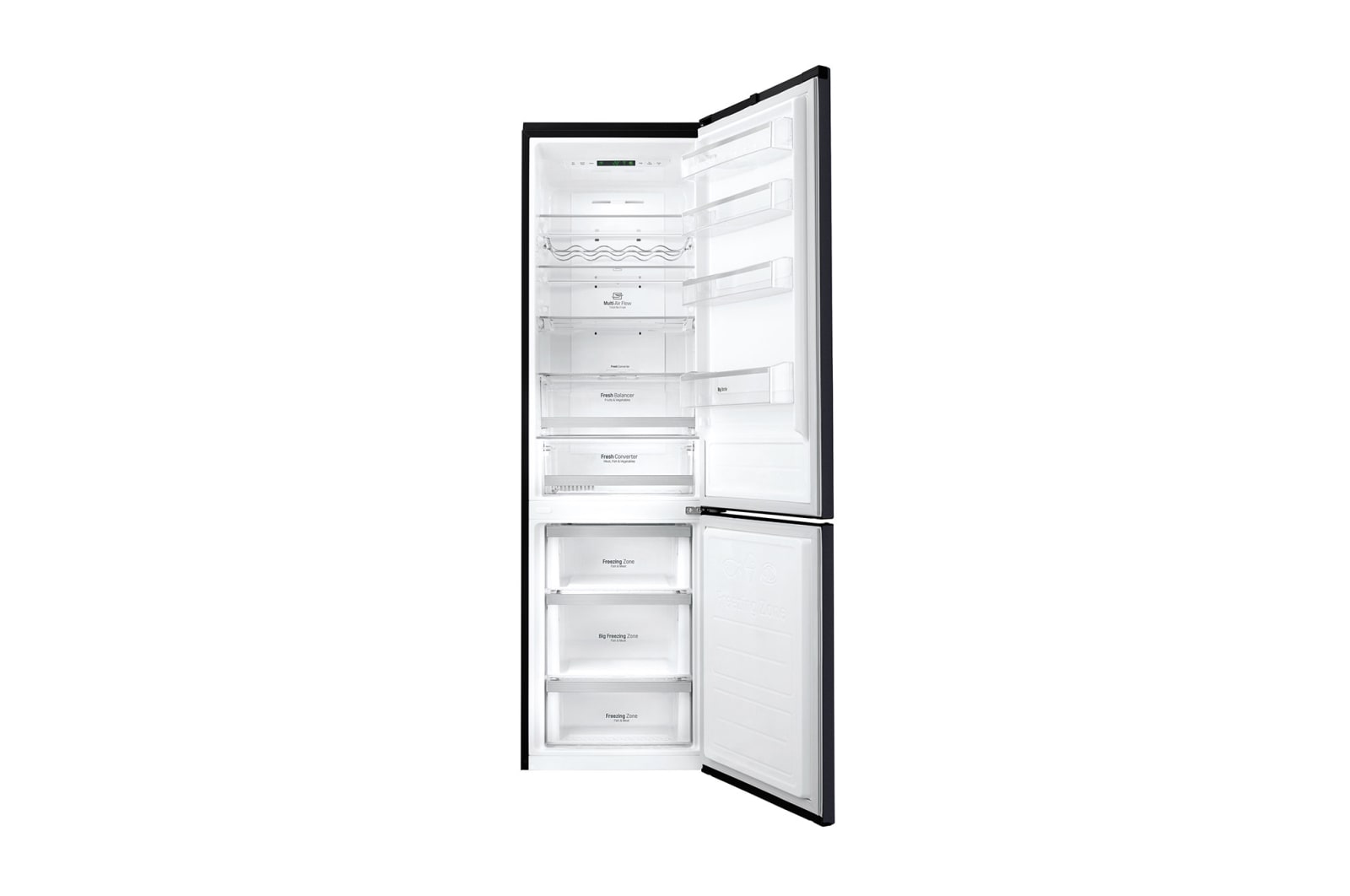 LG  GBB60MCGFS  Smart 70/30  Fridge Freezer - Matte Black, GBB60MCGFS