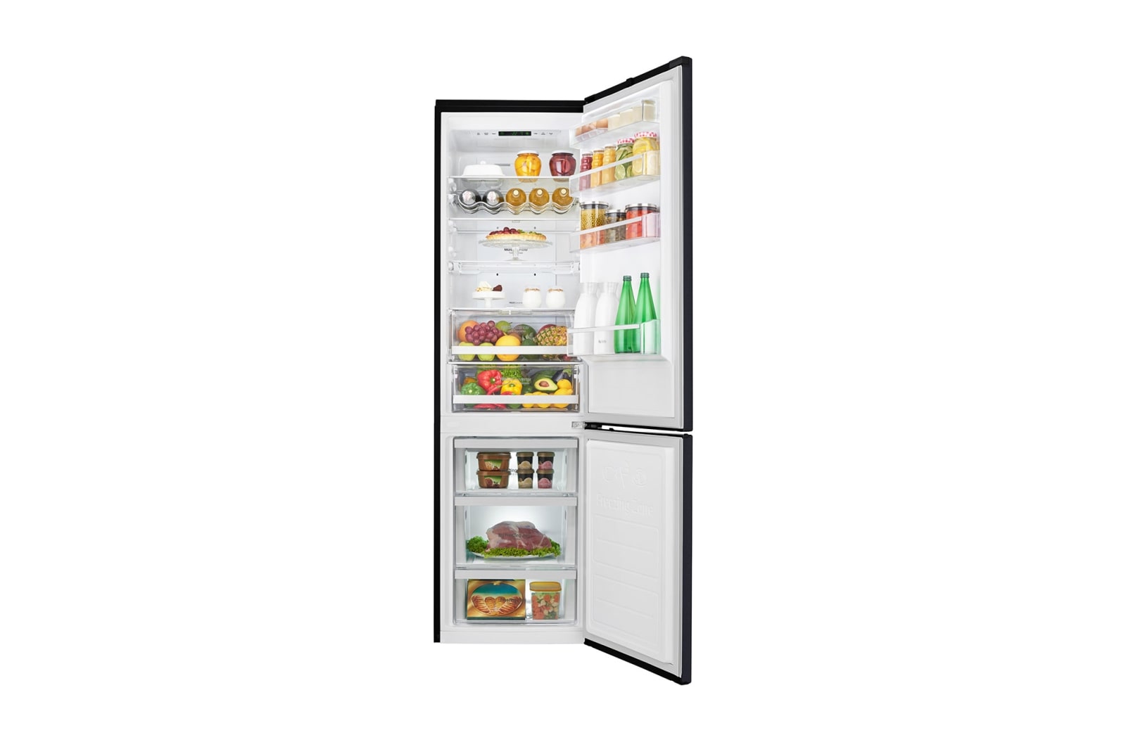 LG  GBB60MCGFS  Smart 70/30  Fridge Freezer - Matte Black, GBB60MCGFS