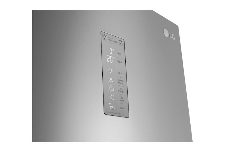 LG  GBB60NSYQE  Smart 70/30  Fridge Freezer - Premium Steel, GBB60NSYQE