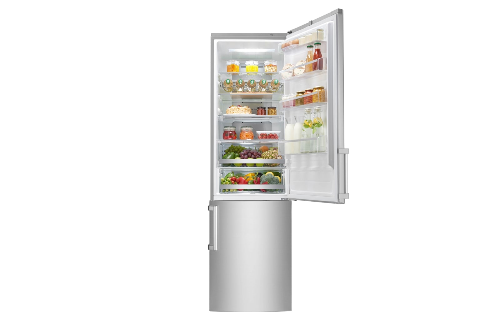 LG  GBB60NSYQE  Smart 70/30  Fridge Freezer - Premium Steel, GBB60NSYQE