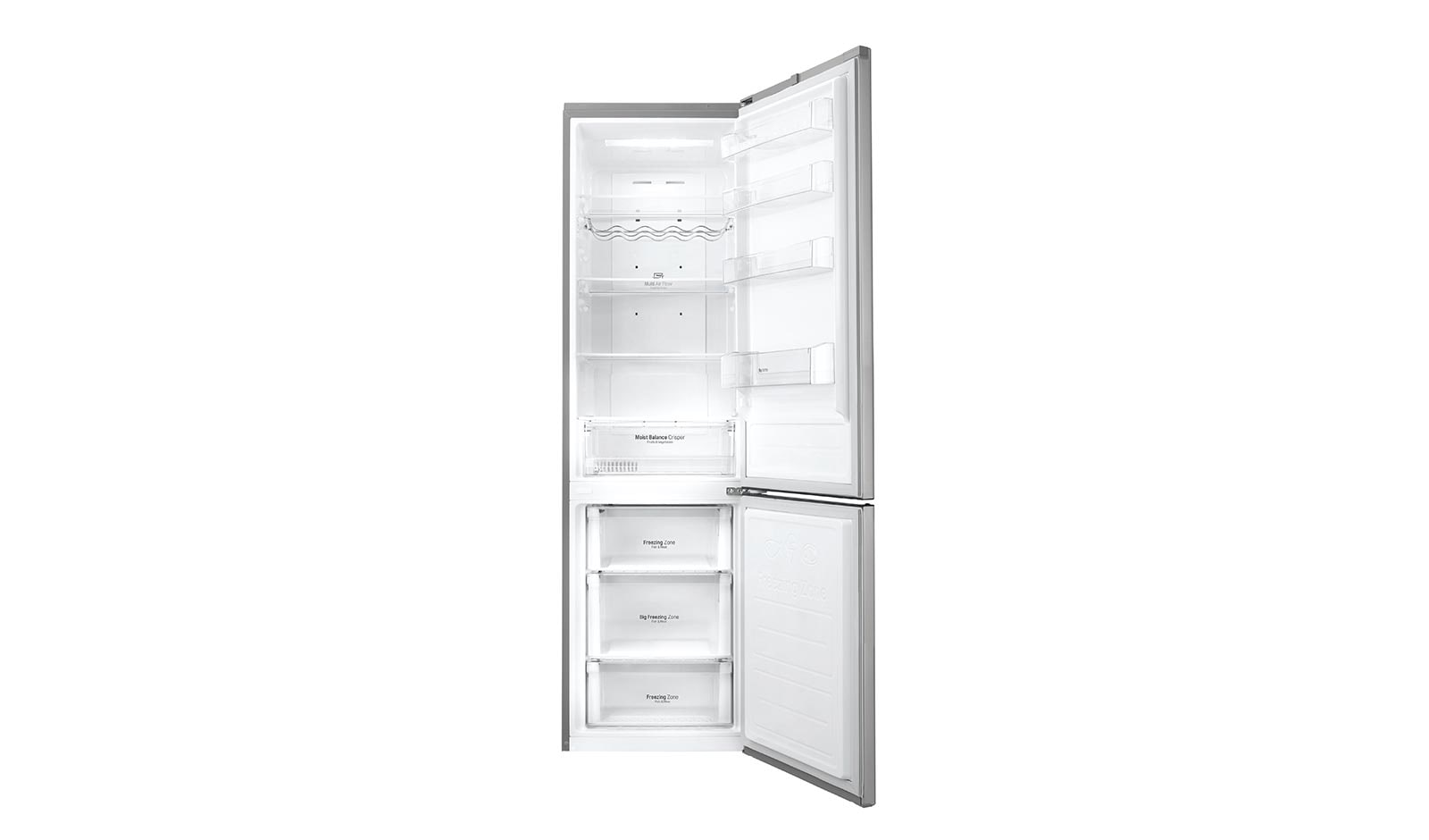 LG Smart Fridge Freezer with Full Wine Rack and Total No Frost, GBB60PZDZS