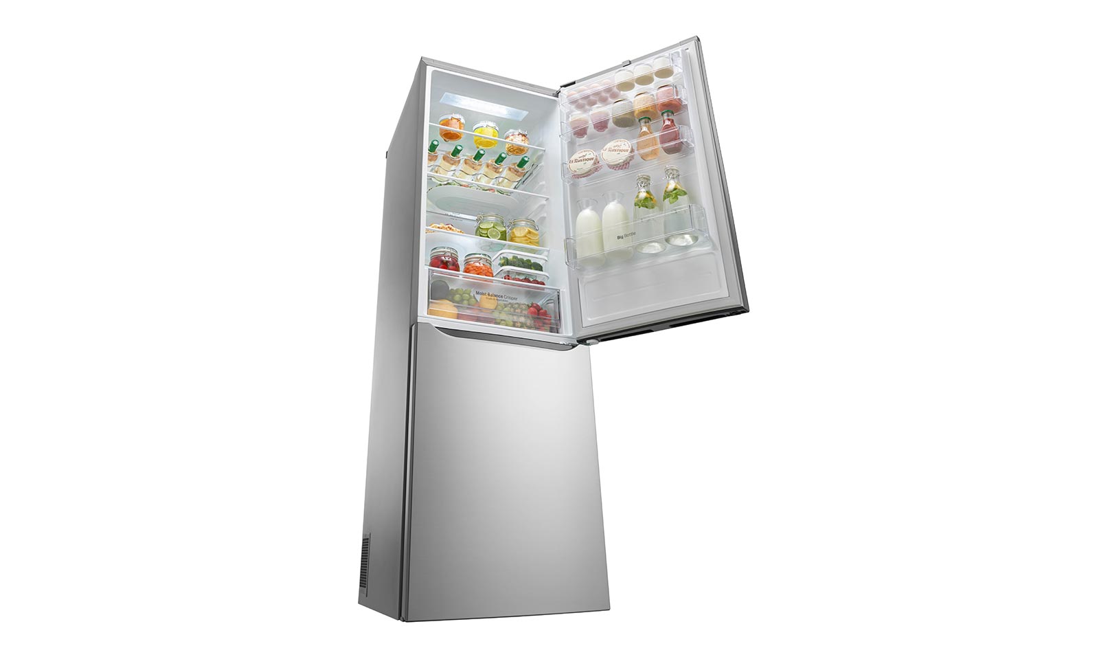 LG Smart Fridge Freezer with Full Wine Rack and Total No Frost, GBB60PZDZS