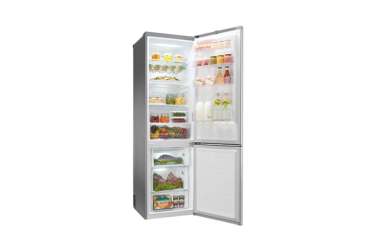 LG Smart Fridge Freezer with Full Wine Rack and Total No Frost, GBB60PZDZS