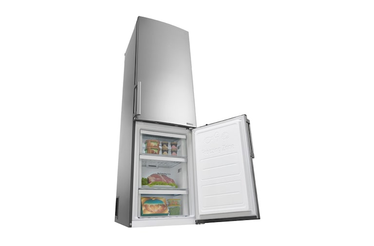 LG Smart Fridge Freezer with Full Wine Rack and Total No Frost, GBB60PZGFB