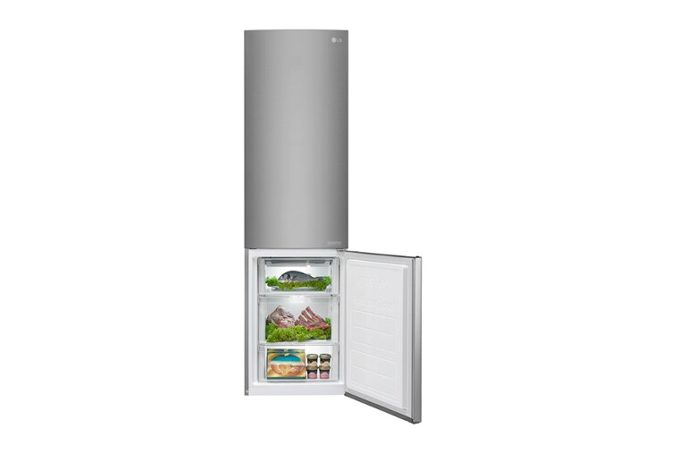 LG Smart Fridge Freezer with Total No Frost and Inverter Linear Compressor, GBB60PZJZS