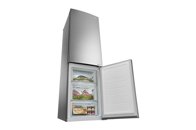 LG Smart Fridge Freezer with Total No Frost and Inverter Linear Compressor, GBB60PZJZS