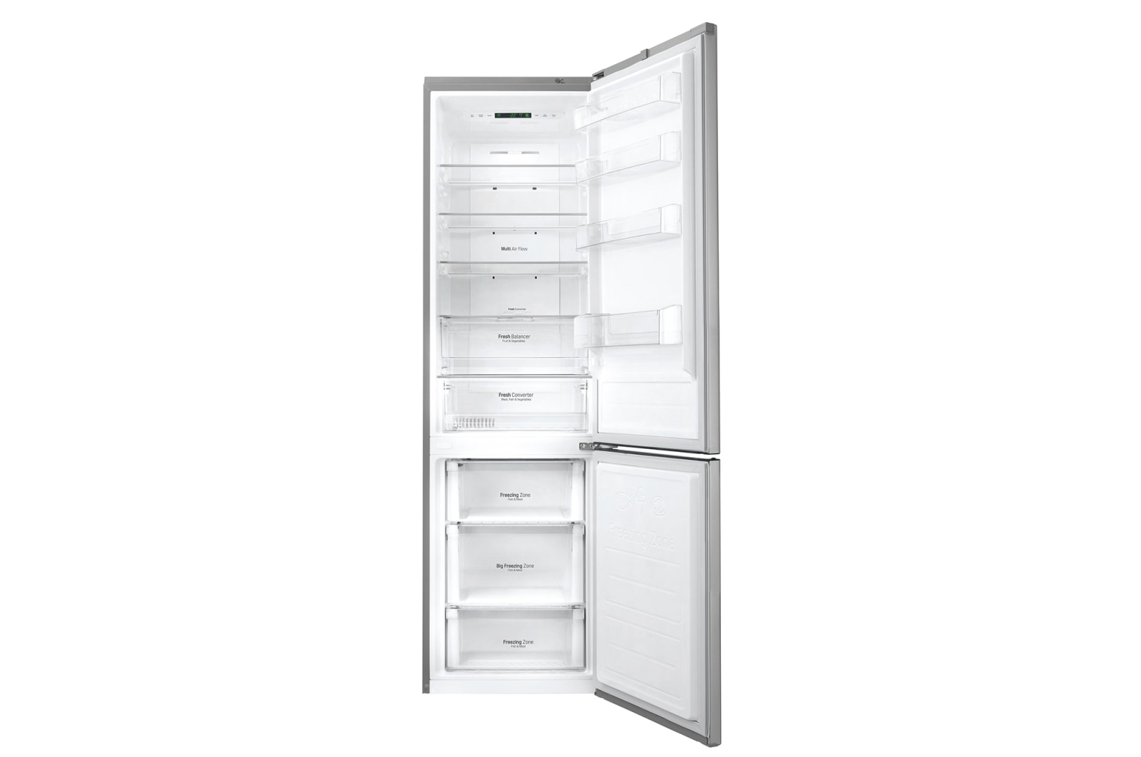 LG Smart Fridge Freezer with Total No Frost and Inverter Linear Compressor, GBB60PZPFS