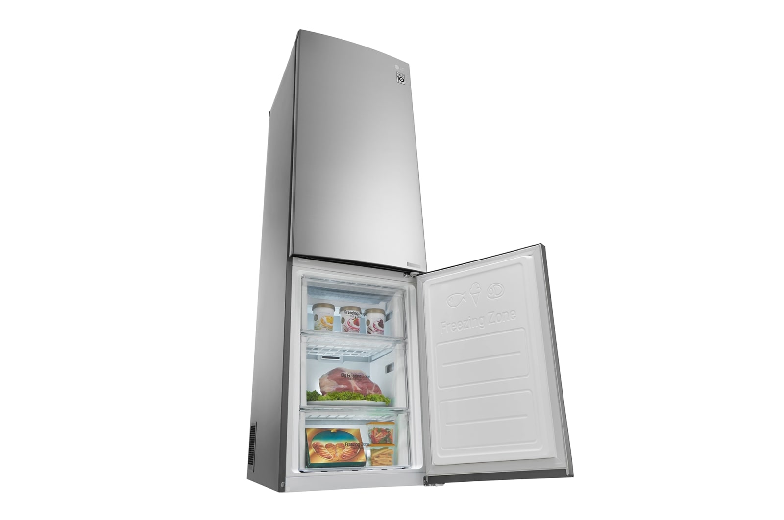 LG Smart Fridge Freezer with Total No Frost and Inverter Linear Compressor, GBB60PZPFS