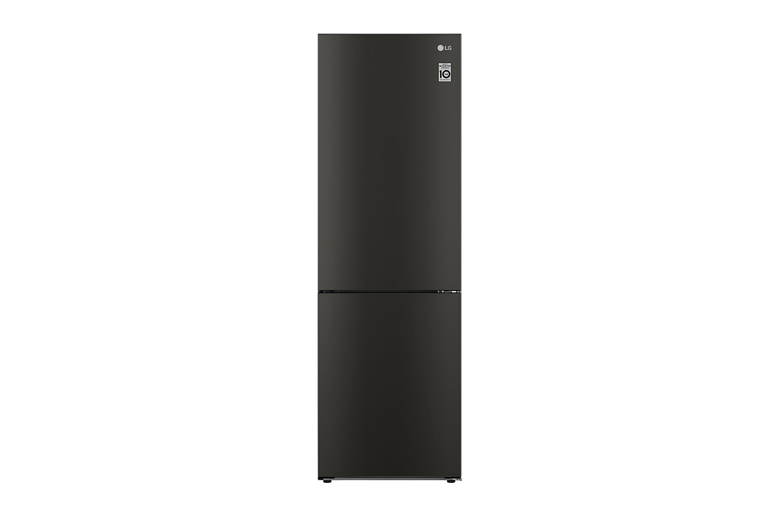 Front view of 341L Tall Fridge Freezer Black Steel Total No Frost(GBB61BLJEC)