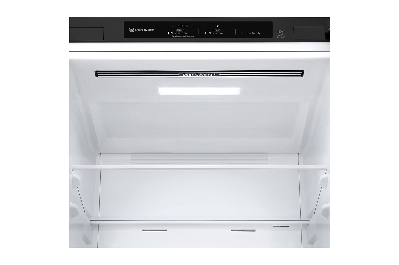 LG 341L Tall Fridge Freezer Black Steel Total No Frost, GBB61BLJEC