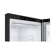 LG 341L Tall Fridge Freezer Black Steel Total No Frost, GBB61BLJEC