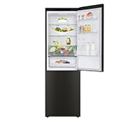 LG Total No Frost (Frost Free) | Tall Fridge Freezer | 341L | GBB61BLJEC | Black Steel, GBB61BLJEC