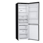 LG Total No Frost (Frost Free) | Tall Fridge Freezer | 341L | GBB61BLJEC | Black Steel, GBB61BLJEC