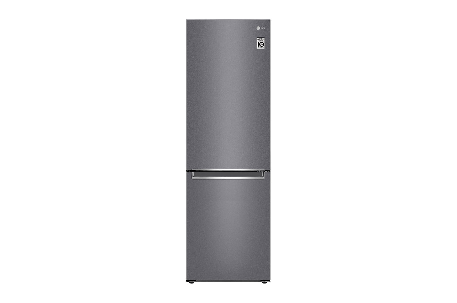 LG Total No Frost (Frost Free) | Tall Fridge Freezer | 341L | GBB61DSJEN | Dark Graphite, GBB61DSJEN