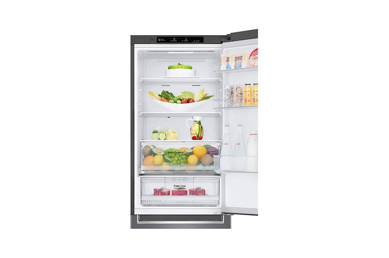 LG DoorCooling™ GBB61DSJZN Fridge Freezer, 341L , Dark Graphite, GBB61DSJZN