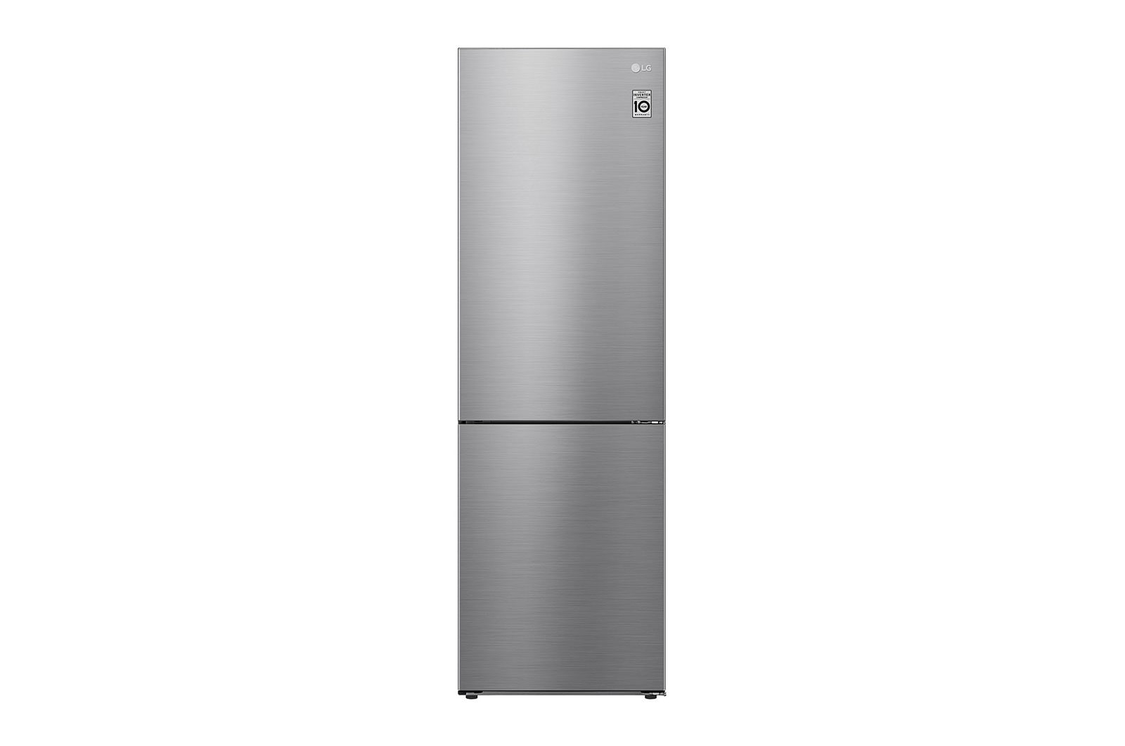 LG Total No Frost (Frost Free) | Tall Fridge Freezer | 341L | GBB61PZJEC | Shiny Steel, GBB61PZJEC