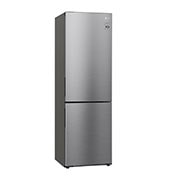 LG 341L Tall Fridge Freezer Shiny Steel Total No Frost, GBB61PZJEC