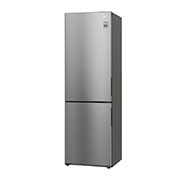 LG 341L Tall Fridge Freezer Shiny Steel Total No Frost, GBB61PZJEC