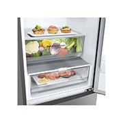 LG 384L Tall Fridge Freezer Shiny Steel Total No Frost, GBB62PZGCC