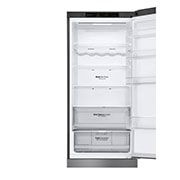 LG 384L Tall Fridge Freezer Shiny Steel Total No Frost, GBB62PZGCC