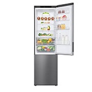 LG Total No Frost (Frost Free) | Tall Fridge Freezer | 384L | GBB62PZGCC | Shiny Steel, GBB62PZGCC