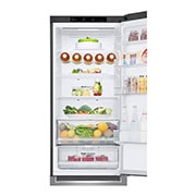 LG 384L Tall Fridge Freezer Shiny Steel Total No Frost, GBB62PZGFN