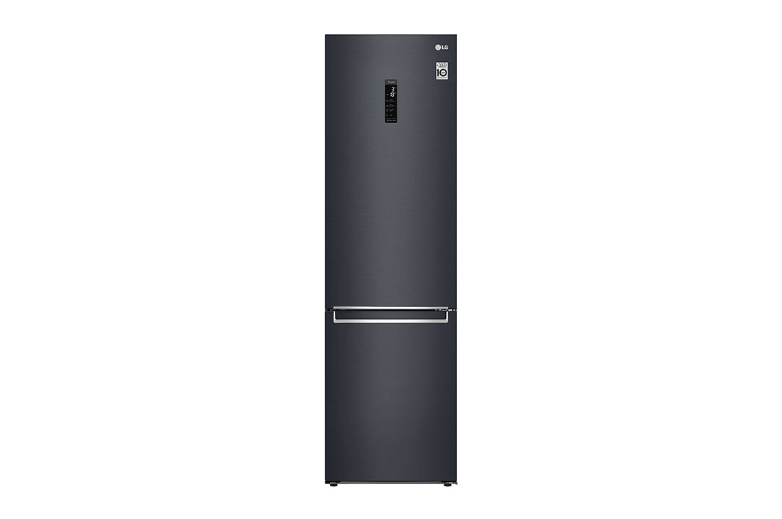 LG 384L Tall Fridge Freezer Matte Black Total No Frost, GBB72MCUFN