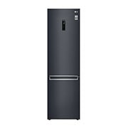 Front view of 384L Tall Fridge Freezer Matte Black Total No Frost - GBB72MCUFN