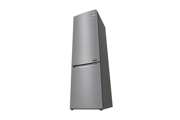 LG 384L Tall Fridge Freezer Total No Frost, Shiny Steel, GBB72PZEFN