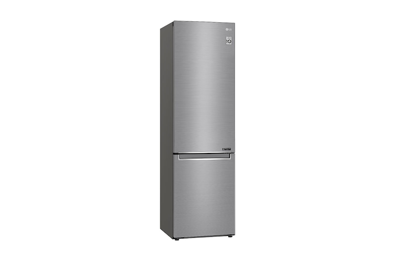 LG 384L Tall Fridge Freezer Total No Frost, Shiny Steel, GBB72PZEFN