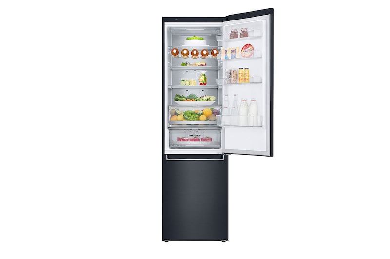 LG 384L Tall Fridge Freezer Total No Frost, Matte Black, GBB92MCABP