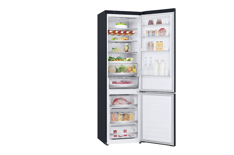 LG 384L Tall Fridge Freezer Total No Frost, Matte Black, GBB92MCABP